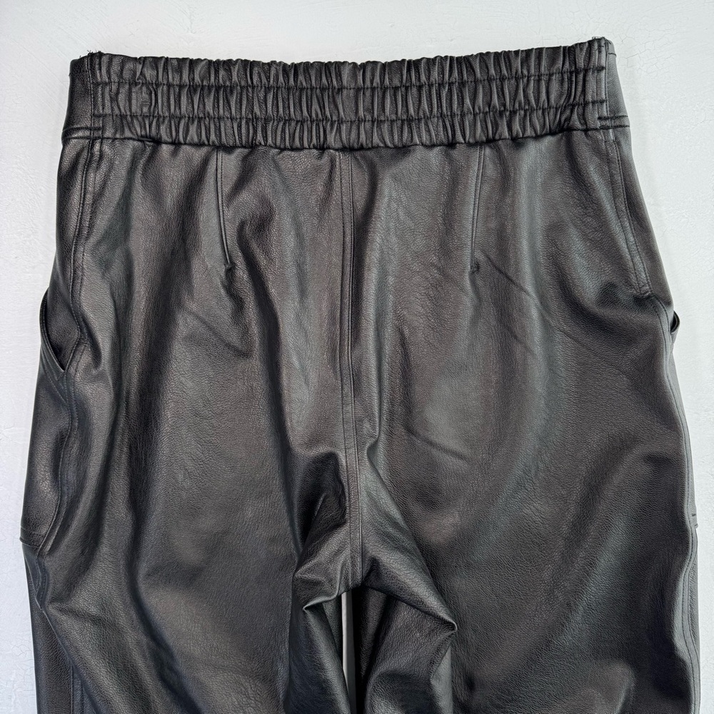 Spanx Leather Like Joggers Black S Tummy Control Pull On Pants - Picture 8 of 16